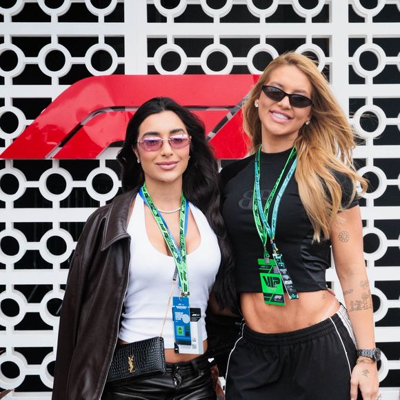Virgínia Fonseca com a melhor amiga, Duda, no GP do Brasil, em São Paulo
