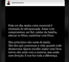 Margareth Serrão compartilhou a frase de um padre, por volta de 1h da manhã no horário de Brasília, 6h na Espanha