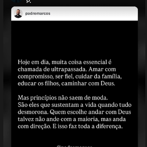Margareth Serrão compartilhou a frase de um padre, por volta de 1h da manhã no horário de Brasília, 6h na Espanha