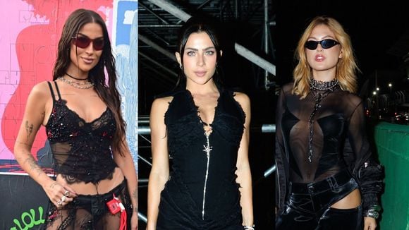 Lollapalooza 2026: famosas apostam em looks pretinhos nada básicos para o último dia do festival de música em SP. Fotos!