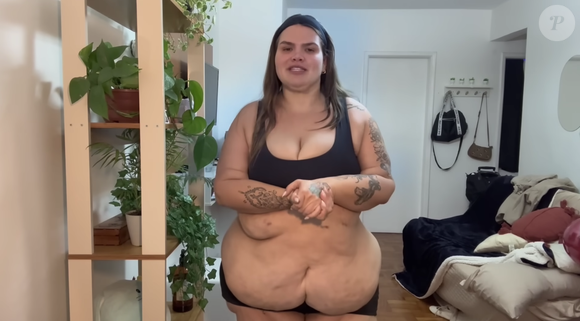 72 kg mais magra, Thais Carla também destacou sua barriga e comentou sobre a flacidez de pele