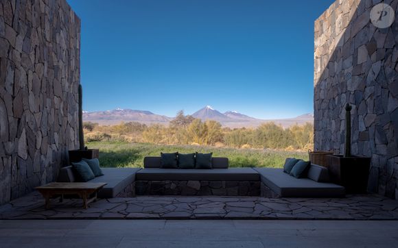 Uma das belíssimas visões do Hotel Tierra Atacama.