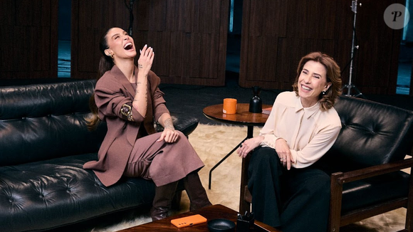 Fernanda Torres disse acreditar que 'O Agente Secreto' ficará com a vaga destinada ao Brasil no pré-Oscar 2026 - na foto, atriz conversa com Bianca Rosa em programa de TV