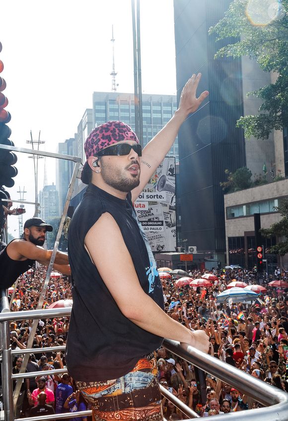 Esta foi a primeira participação de Pedro Sampaio na Parada LGBT+