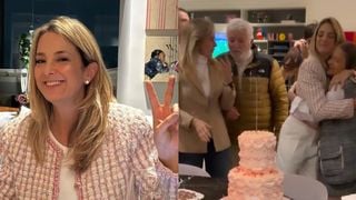 Bolo de 2 andares elegante e alguns brigadeiros: Ticiane Pinheiro dispensa luxo em comemoração de aniversário de 50 anos pela 2ª vez com Rafa Justus, César Tralli e família. Fotos!