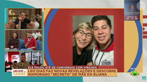 O suposto relacionamento entre Noé e Eva Michaelichen, mãe de Eliana, também repercutiu no Melhor da Tarde, da Band, na terça-feira (6). Durante o programa, os participantes comentaram a diferença de idade entre os dois e levantaram dúvidas sobre as intenções do jovem, sem apresentar comprovação de possíveis interesses financeiros