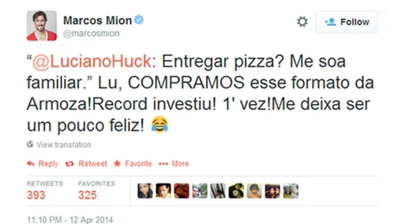 Luciano Huck alfinetou o ‘Legendários’ no Twitter após a estreia do quadro: ‘Entregar pizza? Me soa familiar’