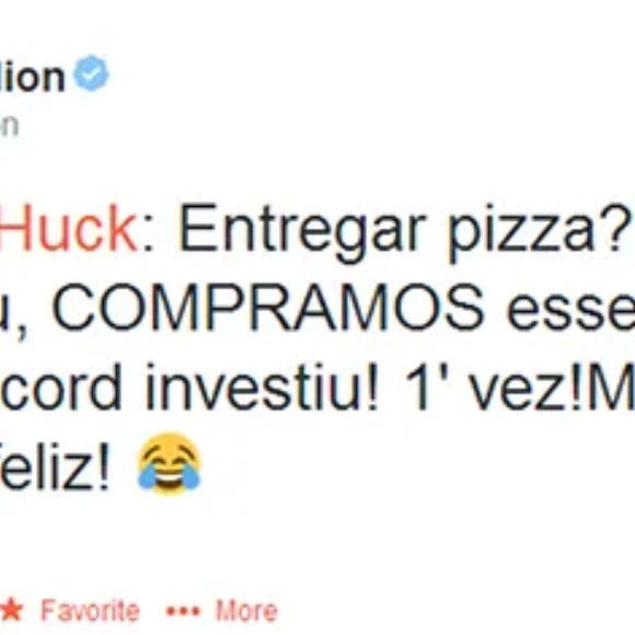 Luciano Huck alfinetou o ‘Legendários’ no Twitter após a estreia do quadro: ‘Entregar pizza? Me soa familiar’