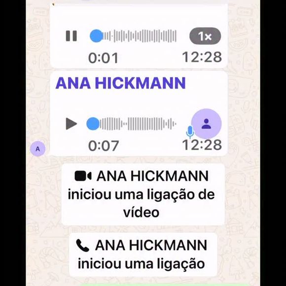 Alexandre Correa diz que achou o áudio em um antigo grupo de WhatsApp, onde estavam o ex-casal e uma colaboradora