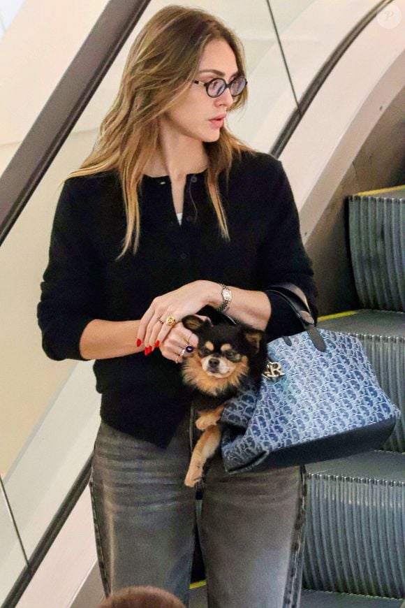 Isabelle Drummond reforçou sua paixão pelos animais ao ser fotografada ao lado do cachorro Moysés em um shopping carioca. O pet viajava confortavelmente dentro de uma bolsa Dior avaliada em quase R$ 20 mil