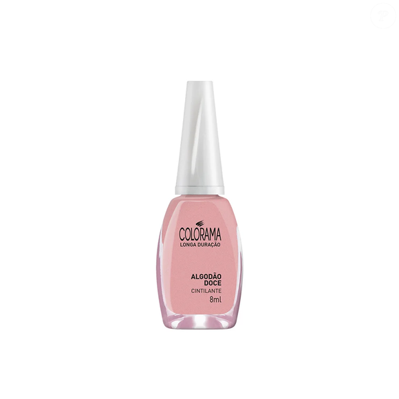 O Colorama Algodão Doce é uma alternativa acessível para quem gosta de unhas discretas, com brilho intenso, cobertura uniforme e um delicado tom rosado