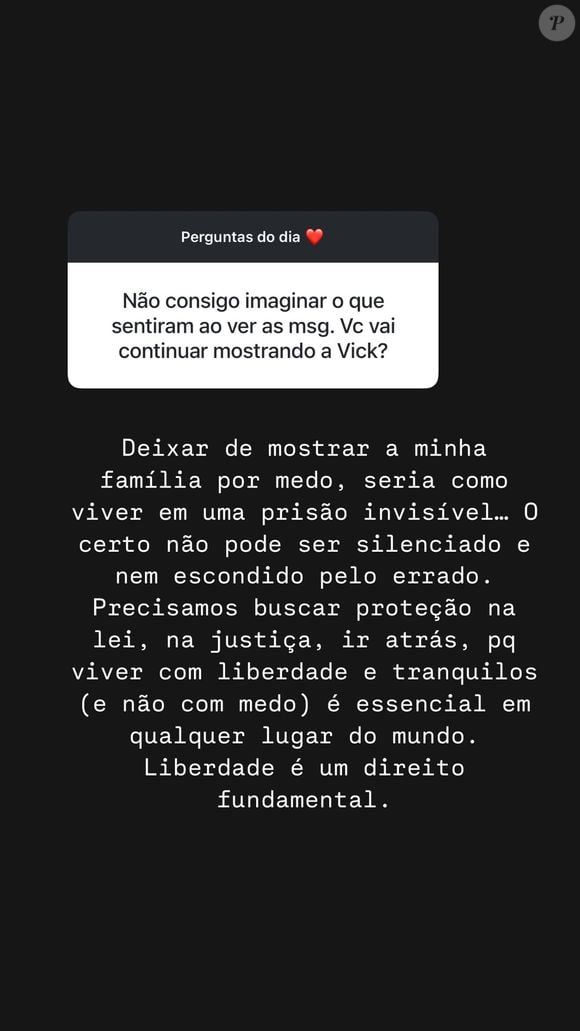 Após fortes ataques contra a filha, Ana Paula Siebert vai deixar de exibir Vicky na web? Mulher de Roberto Justus negou