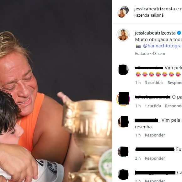 Noah usou na festa a camisa de outro ídolo: Vini Jr., atual namorado de Virgínia, que na época ainda estava casada com Zé Felipe