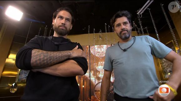 Brigido e Alberto Cowboy tiveram que escolher alguém em consenso para mandar ao Paredão; Leandro foi o escolhido no BBB 26