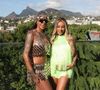 Ludmilla apostou em look metalizado e Brunna Gonçalves, grávida, em uma roupa com franjas