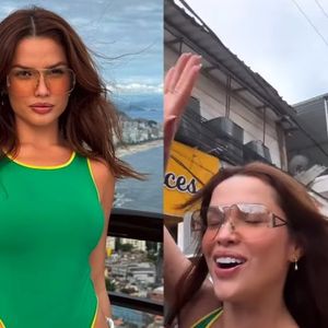 Juliette, sem capacete na garupa de moto e usando celular em uma das mãos, chegou a acenar para fãs em passeio por comunidade