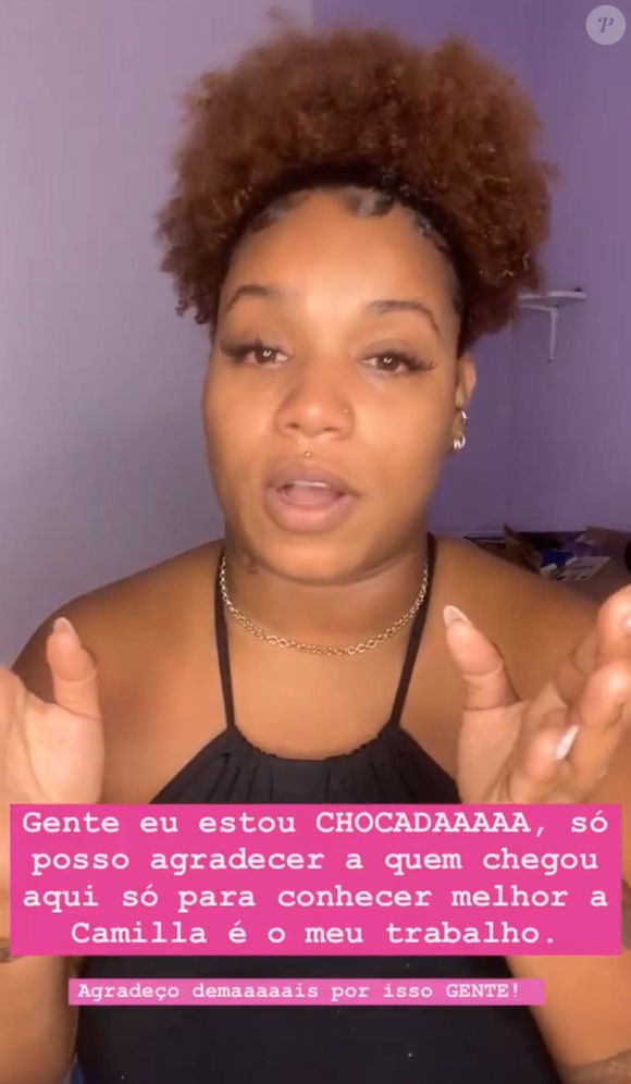 Camilla se emociona com recepção do público após o 'BBB 25'