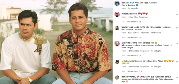 Irmão de Leonardo, Leandro morreu durante a Copa do Mundo de 1998 por conta de um câncer