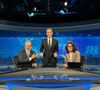 William Bonner, Renata Vasconcellos e César Tralli nos bastidores do JN: troca de gerações e emoção no ar