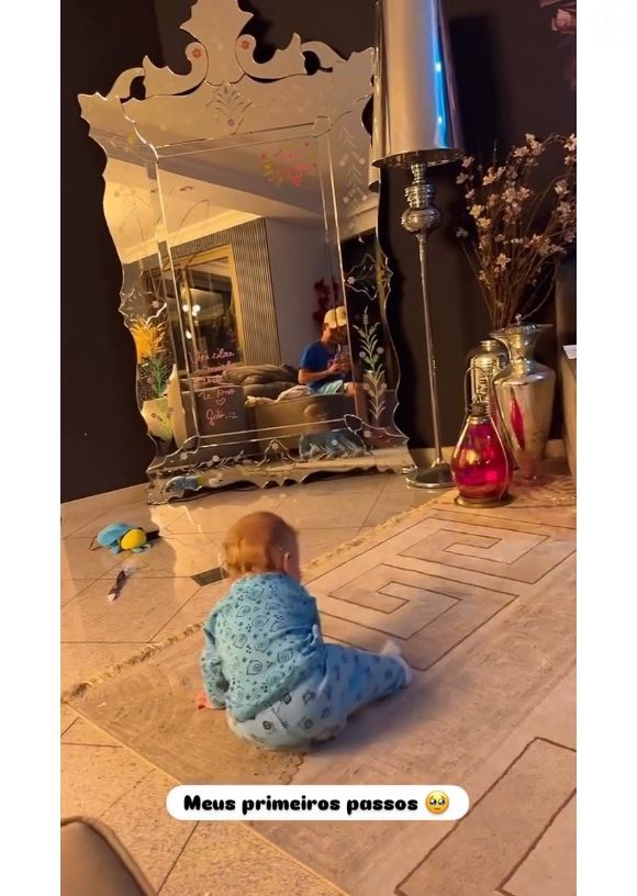 Filho de Isabel Veloso e Lucas Borba, Arthur desequilibrou ao dar os primeiros passos