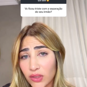 "Não fiquei triste nem com a minha (separação), vou ficar com a dos outros? A gente tem que ser feliz", disparou a irmã de Zé Felipe