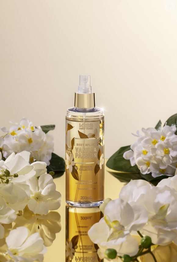 Blooming Collection Body Splash Vanilla Passion (Kiss New York) - 200ml | R$ 38,44 - a fragrância oriental tem abertura com bergamota traz leveza, enquanto a baunilha e o caramelo entram em cena para criar um aroma doce e envolvente