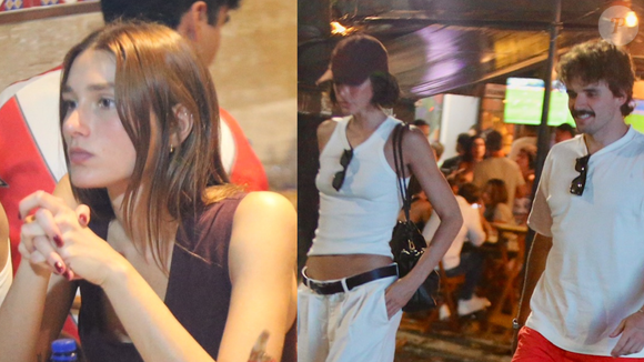 Com novo visual, Bruna Marquezine é flagrada em restaurante com pastor e Sasha Meneghel. Fotos!