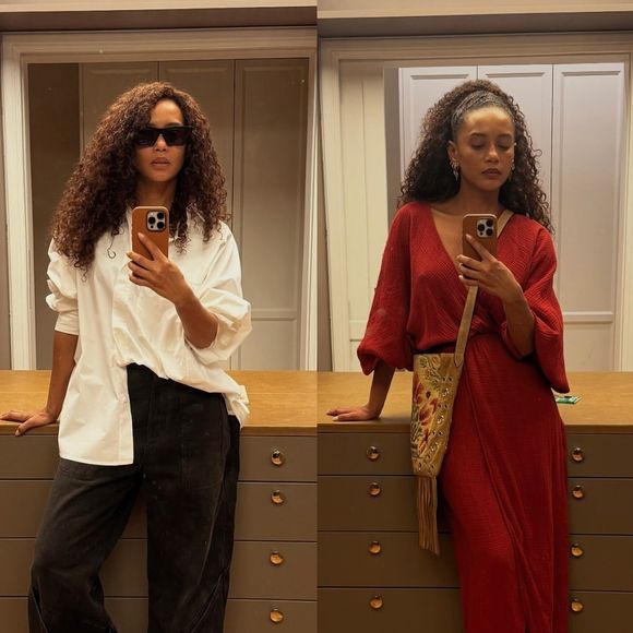 O jeans oversized é presença constante no armário da atriz Taís Araujo