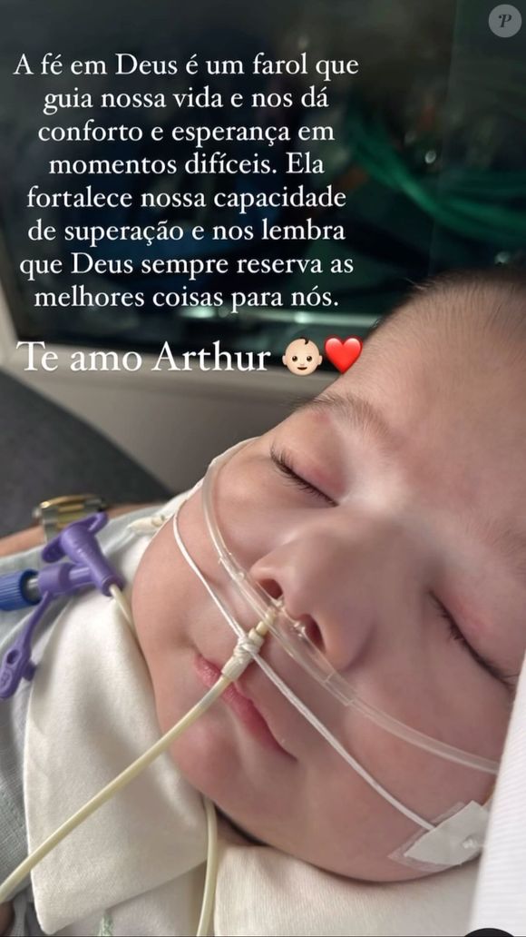 O ex-casal também viveu uma trajetória marcada pela perda do pequeno Arthur, que nasceu com síndrome de Patau, condição rara que provoca múltiplas malformações