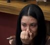 Rayane Figliuzzi, atual namorada de Belo, chora ao ver eliminação de Gabily