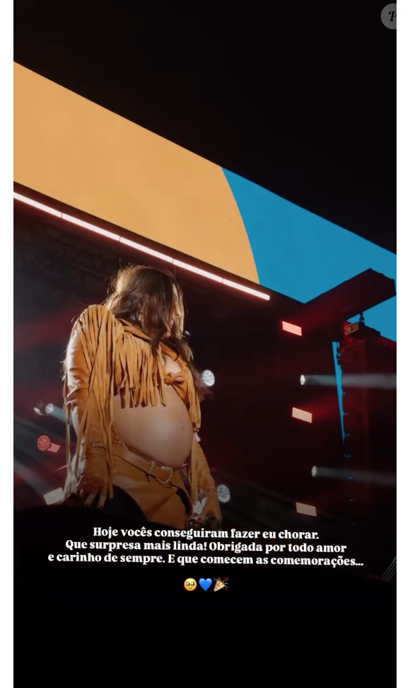 Lauana Prado também agradeceu ao público pela surpresa e revelou ter ficado emocionada com o seu último show