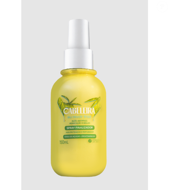 Spray Finalizador Au Revoir Frizz Cabeleira (L’occitane au Brésil) - 150ml - Spray com extrato de cana-de-açúcar promete fios alinhados, brilho radiante e proteção contra umidade no dia a dia