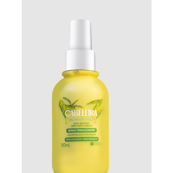 Spray Finalizador Au Revoir Frizz Cabeleira (L’occitane au Brésil) - 150ml - Spray com extrato de cana-de-açúcar promete fios alinhados, brilho radiante e proteção contra umidade no dia a dia