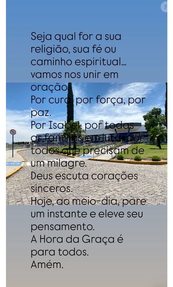 Pai de Isabel Veloso, Joelson Veloso usou os stories do Instagram para pedir orações à filha