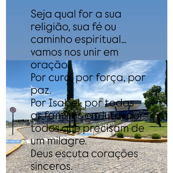 Pai de Isabel Veloso, Joelson Veloso usou os stories do Instagram para pedir orações à filha