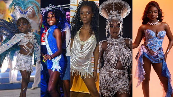 Antes e depois da rainha de bateria da Beija-Flor: + 30 fotos mostra a 'cria da comunidade', que desfilou grávida e virou mãe aos 18