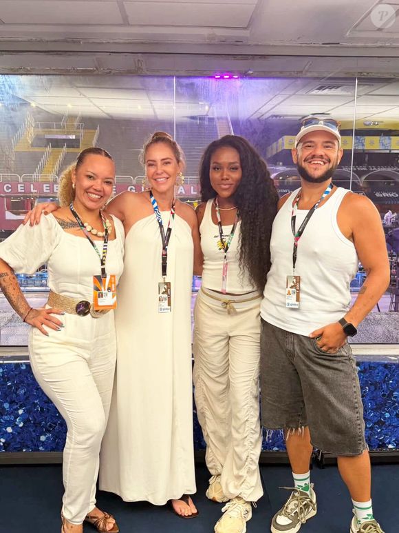 Wic Tavares posou para foto com Paolla Oliveira, ex-namorada de Diogo Nogueira, durante a cobertura do carnaval