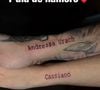 Namoro de Andressa Urach e Cassiano França durou uma semana e teve direito a tatuagem