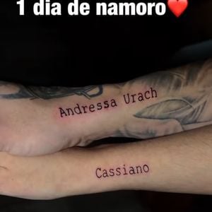 Namoro de Andressa Urach e Cassiano França durou uma semana e teve direito a tatuagem