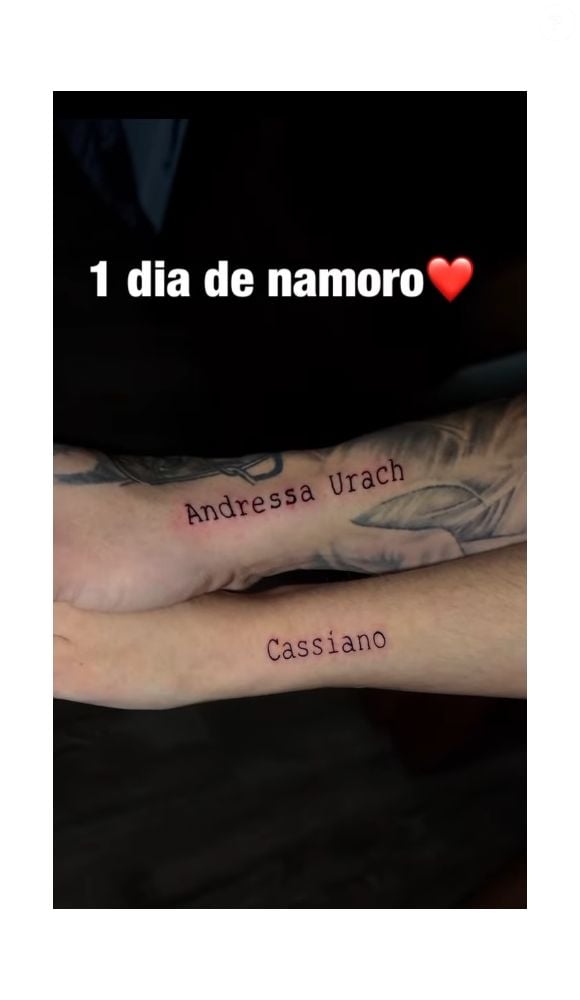 Namoro de Andressa Urach e Cassiano França durou uma semana e teve direito a tatuagem