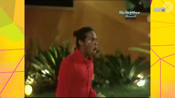 Airton, do ‘BBB 7’, contra-atacou Diego Alemão e os dois quase saíram no tapa. Foi daí que surgiu a célebre frase: ‘Pula pelado, anda de sunga branca, anda de sunga branca molhada!’