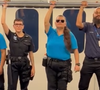 Os quatro funcionários fizeram uma performance, homenageando videoclipe em que Gaga também aparece em um metrô