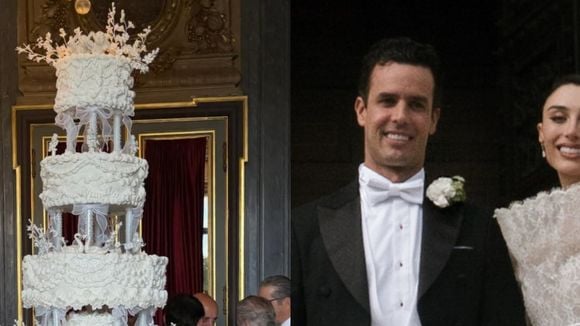 10 andares, mais de 1,5m de altura e 20 malas de ingredientes: exuberante e luxuoso, bolo de casamento de Elisa Zarzur e Alexandre Negrão demorou 4 dias para ser feito em cozinha de castelo