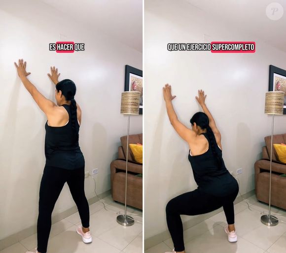 Sofía Rojas ensina a fazer agachamento