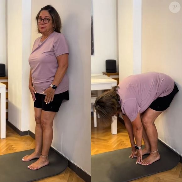 Roll down exercício de pilates: essa flexião da coluna melhora a mobilidade e reduz a rigidez.