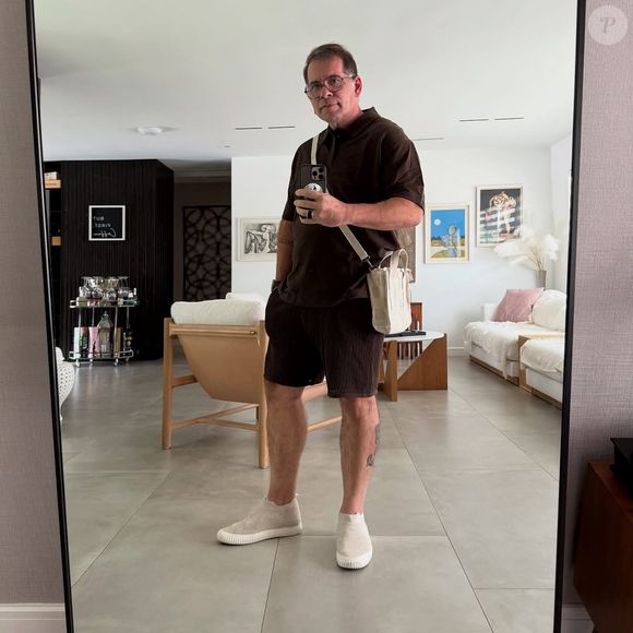 Este é um dos cliques mais recentes de Leandro Hassum, que está super satisfeito com seu corpo e saúde