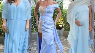 Vestido de madrinha azul: Tati Machado, Gabi Luthai e mais famosas driblam tempo frio com looks elegantes em casamento de Lexa
