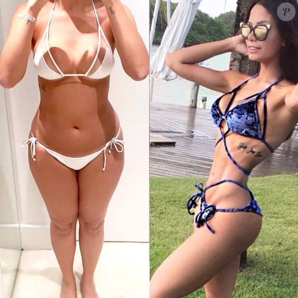 Pouco tempo depois, Fê Sena voltou a mostrar seu corpo, um pouco mais magro, depois de ter emagrecido