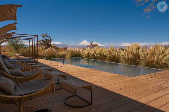 Uma das visões luxuosas das paisagens do Hotel Tierra Atacama.