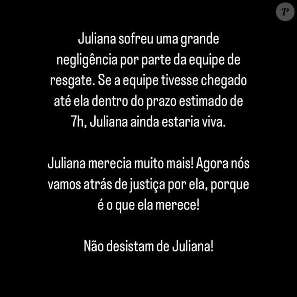 ‘Não desistam de Juliana!’, diz post feito pela família de Juliana Marins